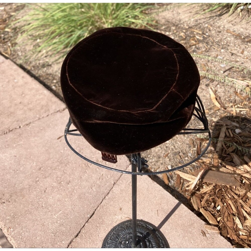 VTG Neiman Marcus Suzy Brown Velvet Pillbox Hat Women’s One Size